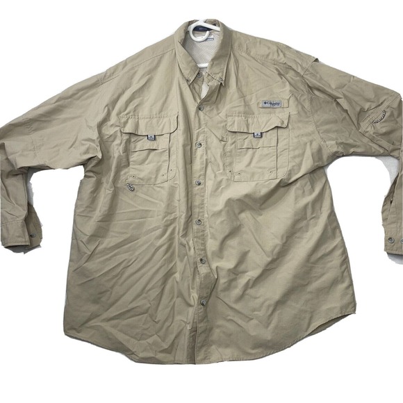 Columbia PFG Bahama Men’s Size XXL Columbia Long Sleeve Fishing Button Up Shirt - Picture 1 of 12
